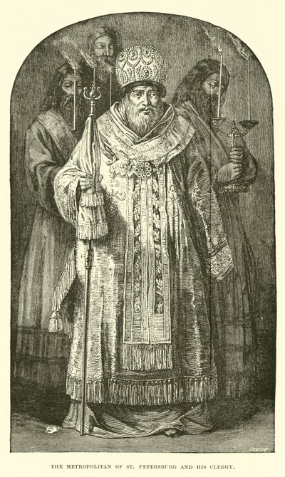 Le Métropolite de Saint-Pétersbourg et son clergé - English School