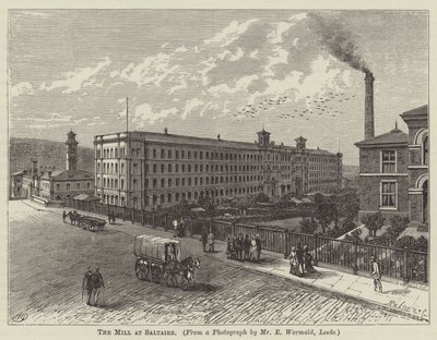 Le moulin de Saltaire (gravure) - English School