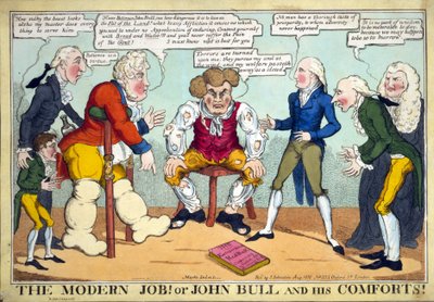 Le Job moderne ! Ou John Bull et ses conforts !, pub. 1816 - English School