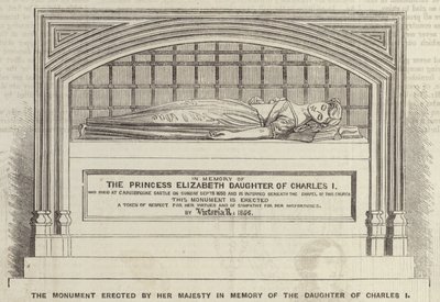Le monument érigé par Sa Majesté en mémoire de la fille de Charles Ier - English School