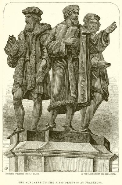 Le monument aux premiers imprimeurs à Francfort - English School
