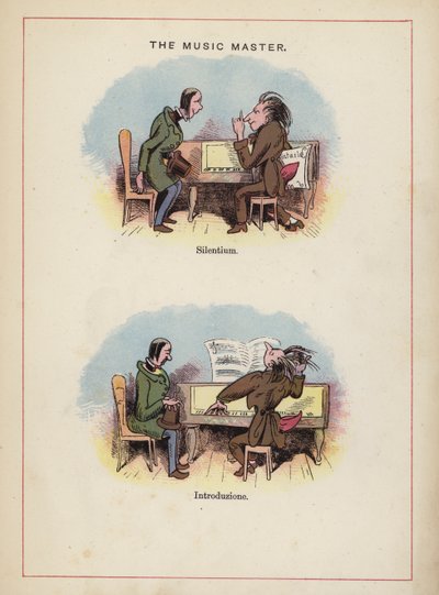 Le Maître de musique - différentes façons de jouer du piano - English School