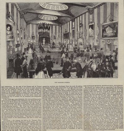 Le musée Napoléon, The Egyptian Hall, Londres - English School