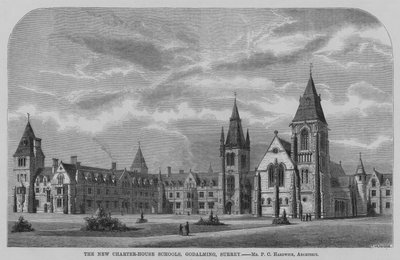Les nouvelles écoles de Charter House, Godalming, Surrey (gravure) - English School