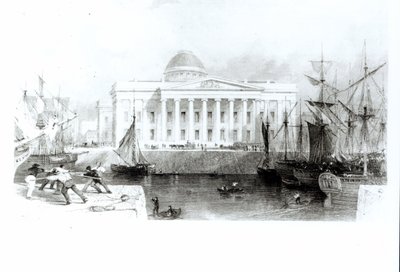 La Nouvelle Douane, Liverpool, c.1830 - English School