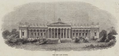 Les Nouveaux Tribunaux (gravure) - English School
