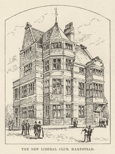 Le nouveau club libéral, Hampstead (gravure) - English School