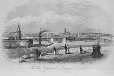 Le nouveau phare et le port de Ramsgate - English School