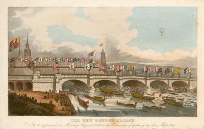 Le nouveau pont de Londres, 1er août 1831 - English School
