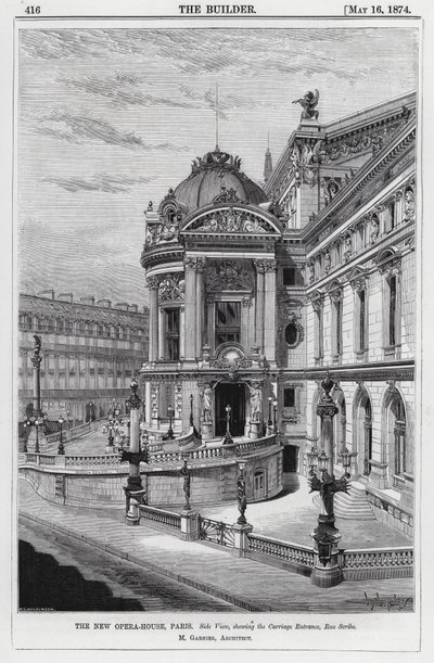 Le nouvel opéra, Paris (gravure) - English School