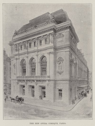 Le nouvel Opéra Comique, Paris (gravure) - English School
