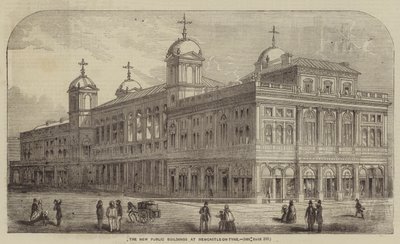 Les nouveaux bâtiments publics à Newcastle-on-Tyne (gravure) - English School