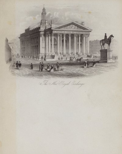 La nouvelle Bourse royale (gravure) - English School