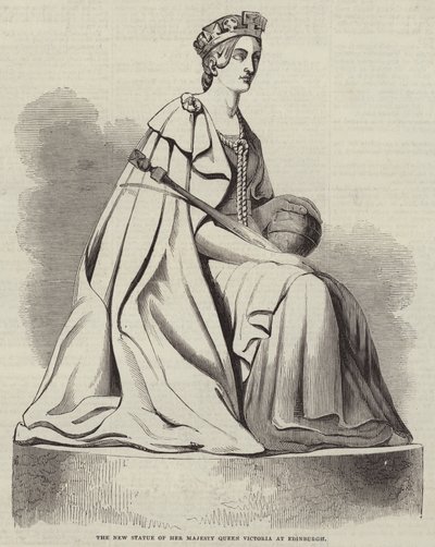 La nouvelle statue de Sa Majesté la Reine Victoria à Édimbourg - English School