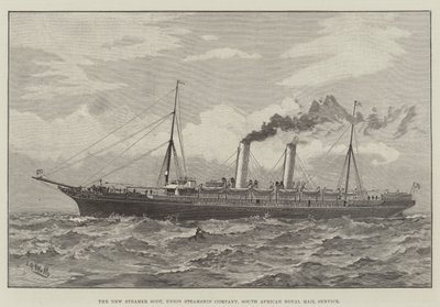 Le nouveau vapeur Scot, Union Steamship Company, service postal royal sud-africain - English School