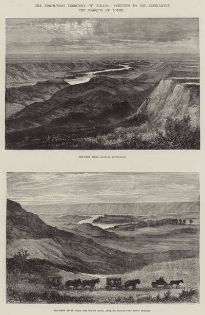 Le territoire du Nord-Ouest du Canada (gravure) - English School