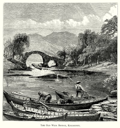 The Old Weir Bridge, Killarney (gravure) - English School
