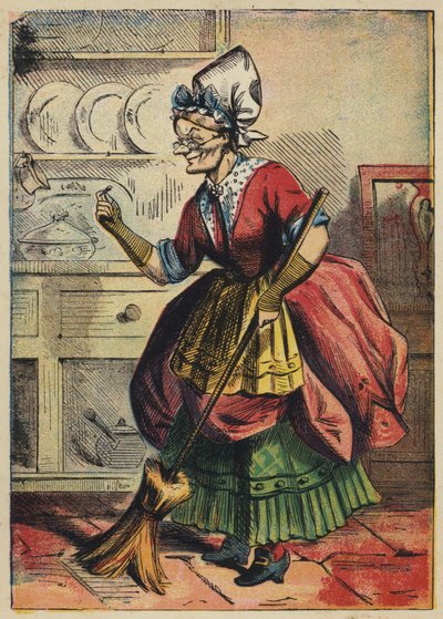 La vieille femme trouve six pence - English School