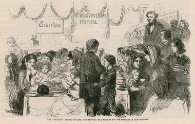 Les écoles de fortune One Tun, Westminster, Londres - réunion de thé pour les mères des enfants - English School