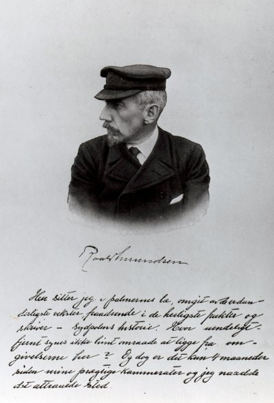 Première page du manuscrit de Roald Amundsen - English School