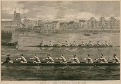 La course de bateaux Oxford et Cambridge - prêt à partir - English School