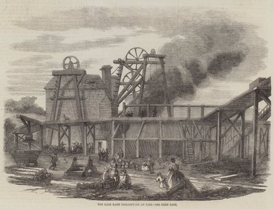 Le puits de la mine de Page Bank en feu - English School