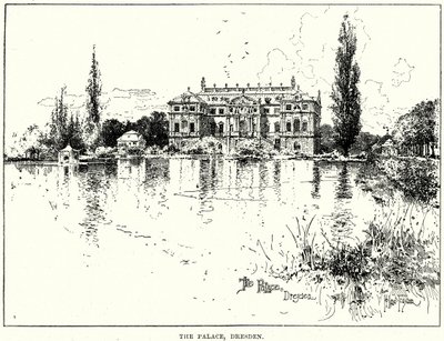 Le Palais, Dresde (gravure) - English School