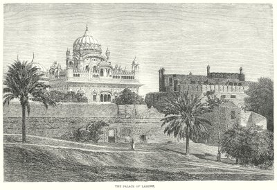 Le palais de Lahore (gravure) - English School