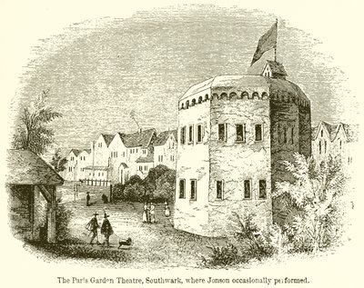 Théâtre du Paris Garden, Southwark, où Jonson jouait occasionnellement - English School