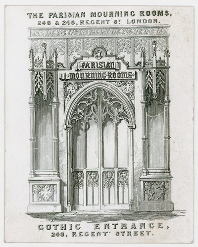 Les Chambres de Deuil Parisiennes, carte de visite - English School