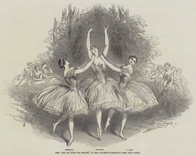 Le "Pas de Trois des Grâces," au théâtre de Sa Majesté - English School
