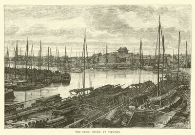 Le fleuve Peiho à Tientsin - English School