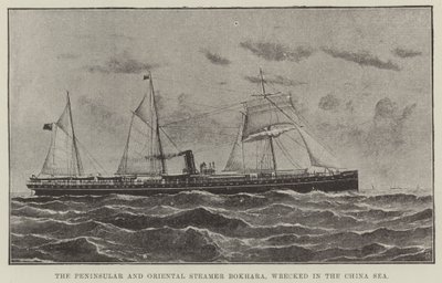 Le vapeur de la Peninsular and Oriental, Bokhara, naufragé en mer de Chine - English School