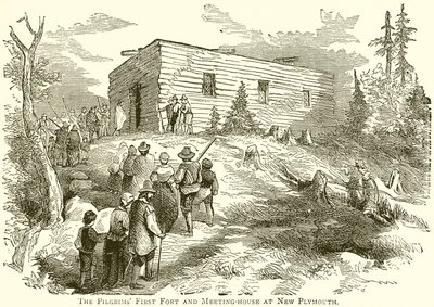 Le Premier Fort et la Maison de Réunion des Pèlerins à New Plymouth - English School