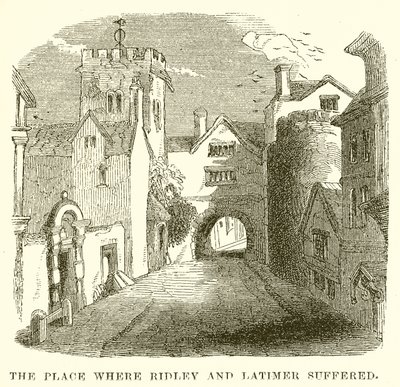 Le lieu où Ridley et Latimer ont souffert - English School