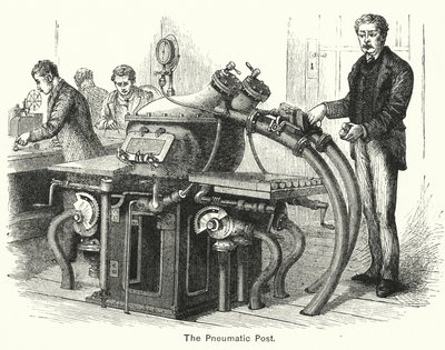 Le poteau pneumatique (gravure) - English School