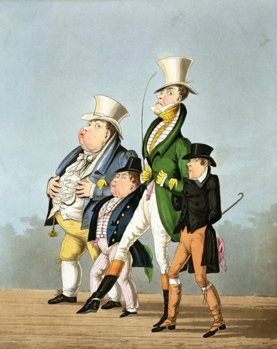 Les prix - Prix plein, demi-prix, prix élevé et prix bas, gravé par George Hunt, publié par Thomas McLean, 1827 - English School
