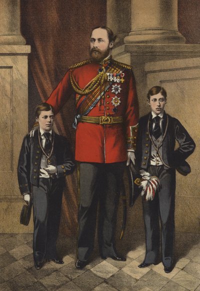 Le Prince de Galles et ses fils marins - English School