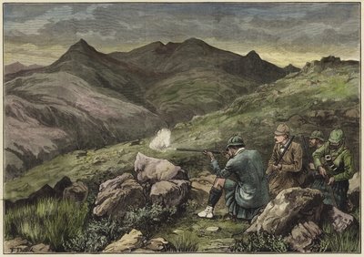 Le Prince de Galles à une battue de cerfs dans la forêt de Mar - English School