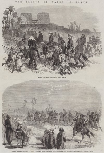 Le prince de Galles en Égypte (gravure) - English School
