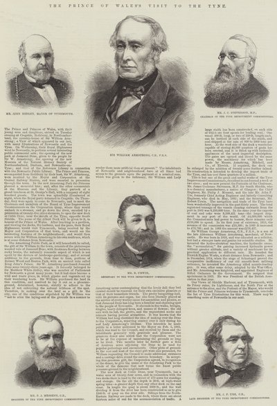 La visite du prince de Galles à la Tyne (gravure) - English School