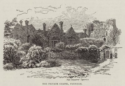 La chapelle privée, Farnham (gravure) - English School