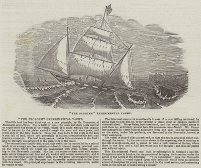"Le Problème" Yacht expérimental (gravure) - English School