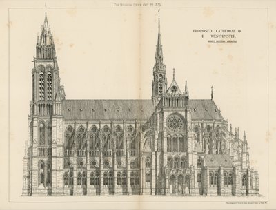 La cathédrale proposée à Westminster - English School