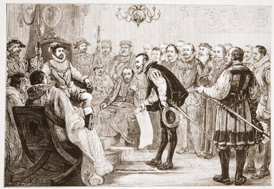 Les princes protestants présentant leur confession à Charles, illustration de L