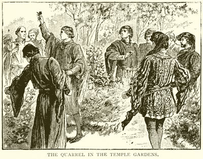 La querelle dans les jardins du temple - English School
