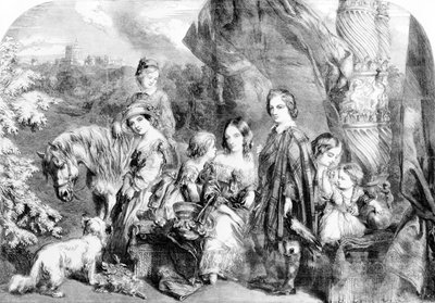 La reine et ses enfants à Windsor Great Park, de 