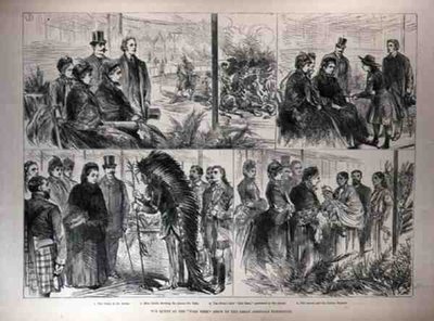 La reine au Wild West Show de la grande exposition américaine, de The Illustrated London News, 21 mai 1887 - English School