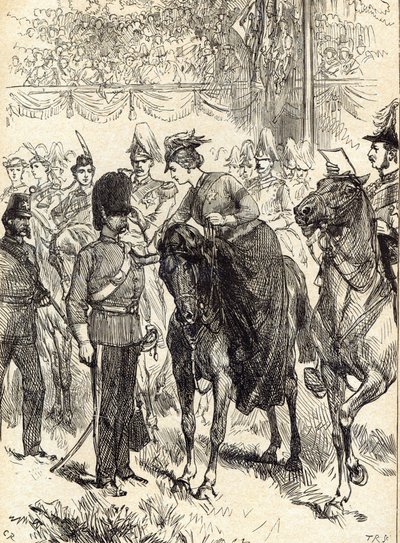 La Reine distribuant des Croix de Victoria à Hyde Park - English School