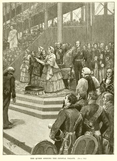 La reine ouvrant le Crystal Palace - English School